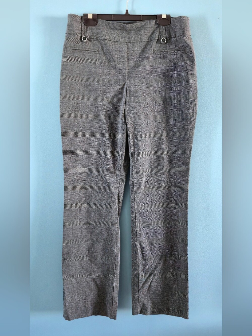 Gray Stretch Wide-Leg Petite Women's Pants